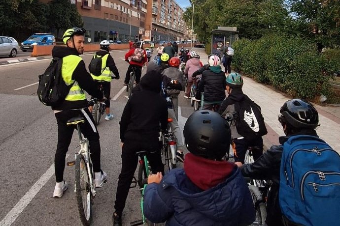 Momento del bicibús