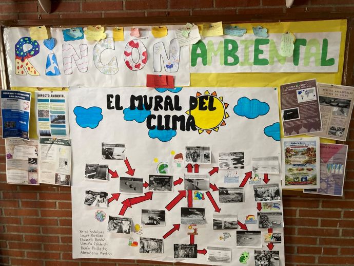 Mural para la semana del medio ambiente en el Instituto Enrique Tierno Galv&aacute;n