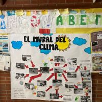 Mural para la semana del medio ambiente en el Instituto Enrique Tierno Galván