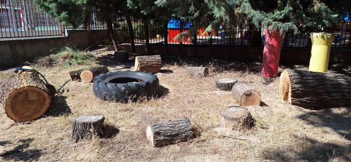 Espacio Acahual en la Escuela Infantil Los Girasoles de Madrid