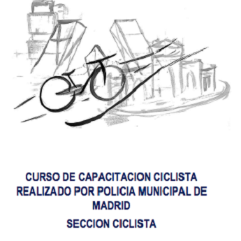 Curso de capacitación ciclista realizado por policía municipal de Madrid sección ciclista