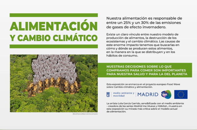 Folleto de la exposición "Alimentación y cambio climático"