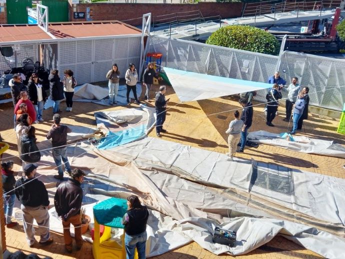 Preparaci&oacute;n de la lona